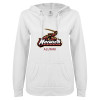 Thumbnail image for  ENZA Womens White V Notch Raw Edge Fleece Hoodie
