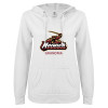 Thumbnail image for  ENZA Womens White V Notch Raw Edge Fleece Hoodie