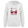 Thumbnail image for  ENZA Womens White V Notch Raw Edge Fleece Hoodie