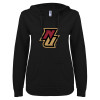 Thumbnail image for  ENZA Womens Black V Notch Raw Edge Fleece Hoodie