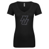 Thumbnail image for  Next Level Womens Black Ideal V Tee