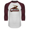 Thumbnail image for  White/Maroon Raglan Baseball T Shirt