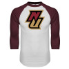 Thumbnail image for  White/Maroon Raglan Baseball T Shirt