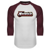 Thumbnail image for  White/Maroon Raglan Baseball T Shirt