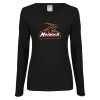 Thumbnail image for  Womens Black Long Sleeve V Neck Tee 