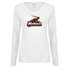 Thumbnail image for  Womens White Long Sleeve V Neck Tee