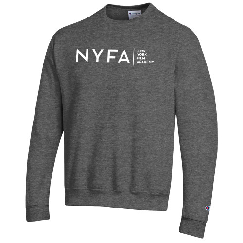  Champion Granite Heather Fleece Crew - NYFA Tagline