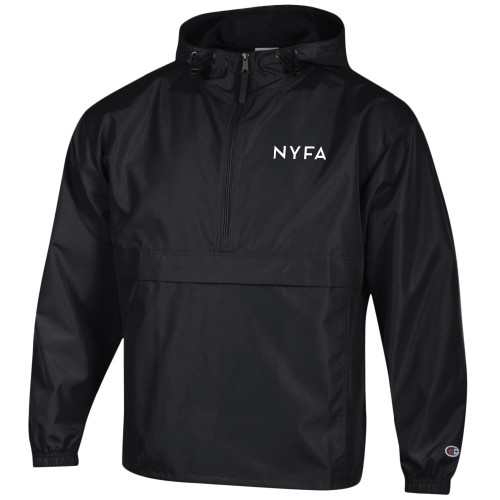  Champion Black Packable Jacket - NYFA Primary Mark