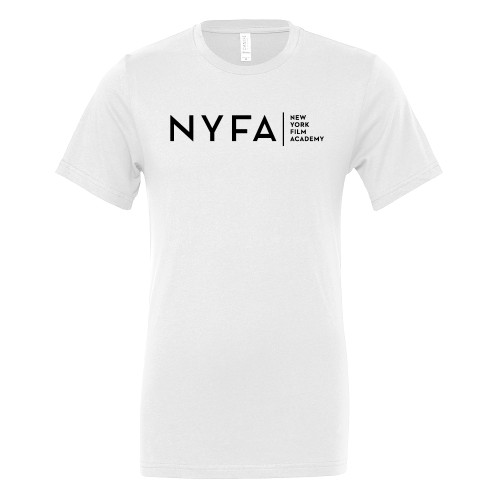  Bella + Canvas White Jersey Cotton T Shirt - NYFA Tagline