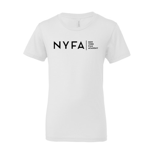  Bella + Canvas Youth White Jersey T Shirt - NYFA Tagline