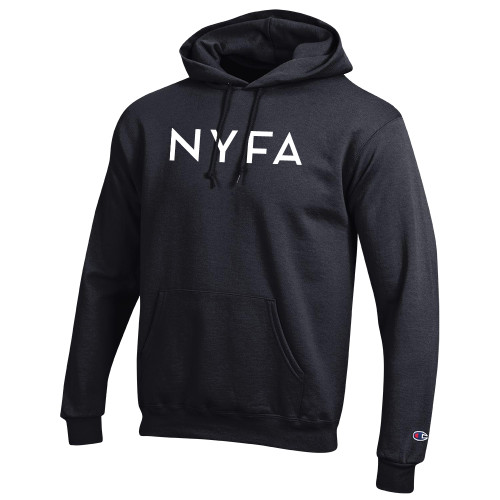  Champion Black Fleece Hoodie - NYFA Primary Mark