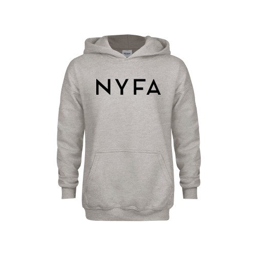  Youth Grey Fleece Hood - NYFA Primary Mark