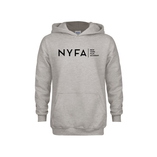  Youth Grey Fleece Hood - NYFA Tagline