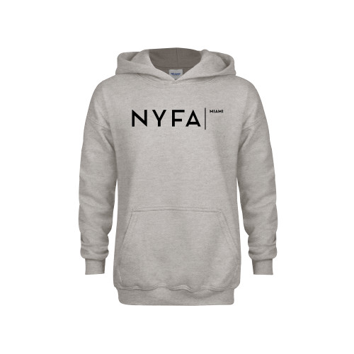  Youth Grey Fleece Hood - NYFA Miami