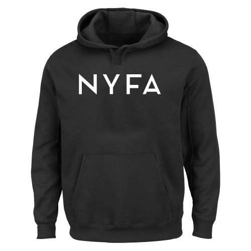  Extended Black Hoodie - NYFA Primary Mark