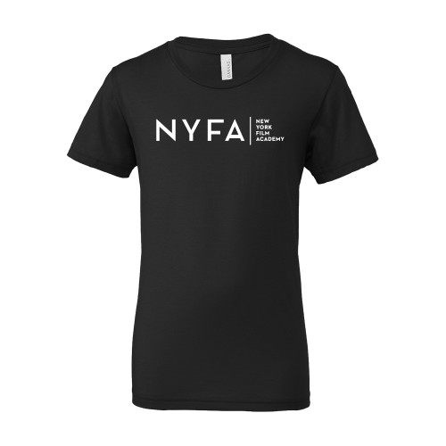  Bella + Canvas Youth Black Jersey T Shirt - NYFA Tagline