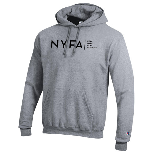  Champion Heather Grey Fleece Hoodie - NYFA Tagline