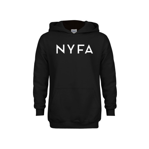  Youth Black Fleece Hoodie - NYFA Primary Mark