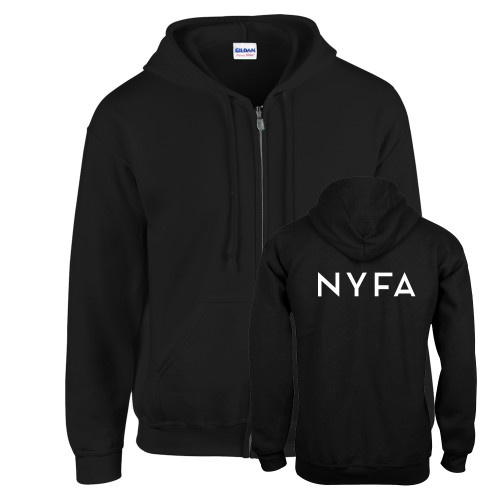  Black Fleece Full Zip Hoodie - NYFA Primary Mark