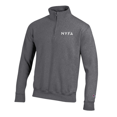  Champion Granite Heather Fleece 1/4 Zip - NYFA Primary Mark