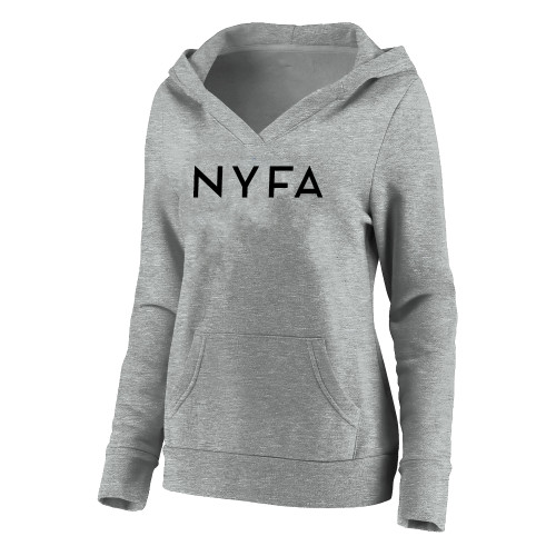  Womens Plus Heather Grey Hoodie - NYFA Primary Mark