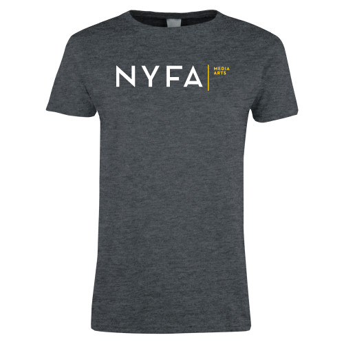  Womens Dark Heather Short Sleeve Tee - NYFA Media Arts