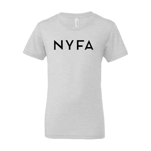  Bella + Canvas Youth Ash Grey Jersey T Shirt - NYFA Primary Mark