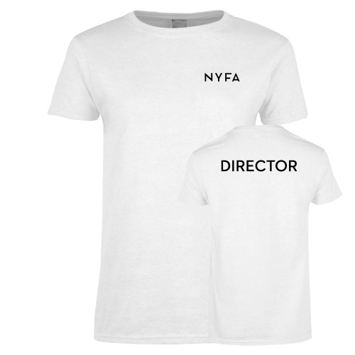  Womens White Short Sleeve Tee - NYFA Primary Mark