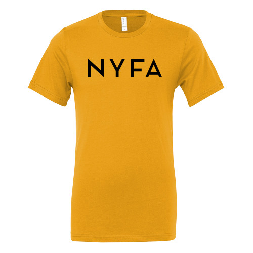  Bella + Canvas Gold Jersey Cotton T Shirt - NYFA Primary Mark