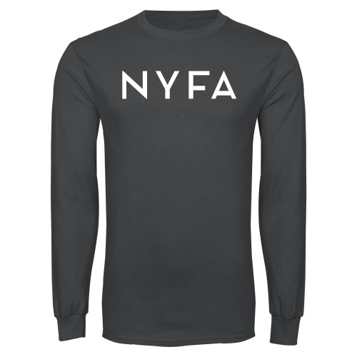  Charcoal Long Sleeve T Shirt - NYFA Primary Mark