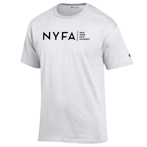  Champion White T Shirt - NYFA Tagline