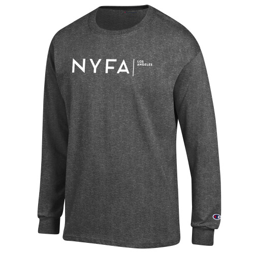  Champion Granite Heather Long Sleeve T Shirt - NYFA Los Angeles