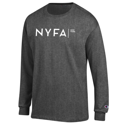  Champion Granite Heather Long Sleeve T Shirt - NYFA New York