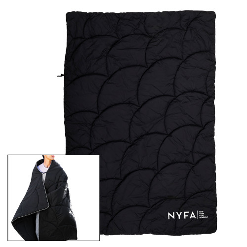  Black Wearable Camping Blanket - NYFA Tagline