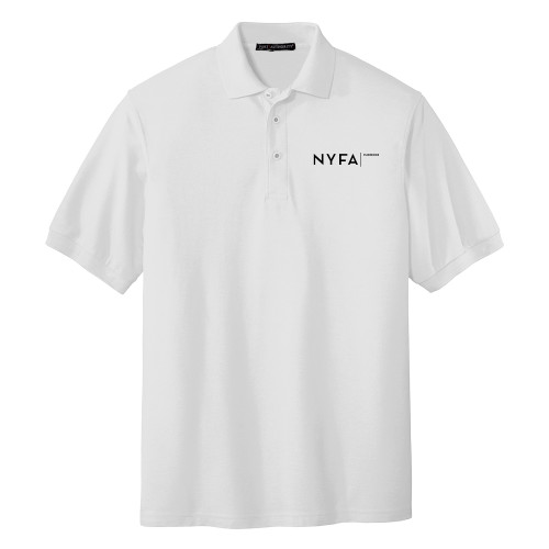  White Silk Touch Polo - NYFA Florence Italy