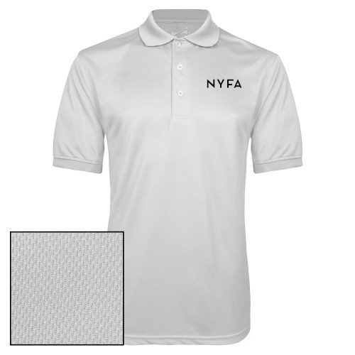  White Dry Mesh Polo - NYFA Primary Mark