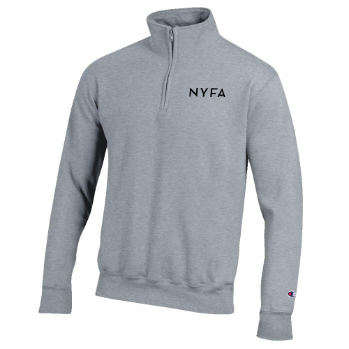  Champion Heather Grey Fleece 1/4 Zip - NYFA Primary Mark