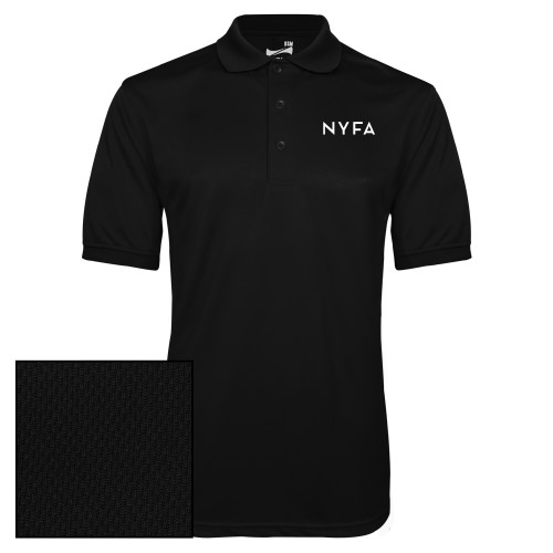  Black Dry Mesh Polo - NYFA Primary Mark