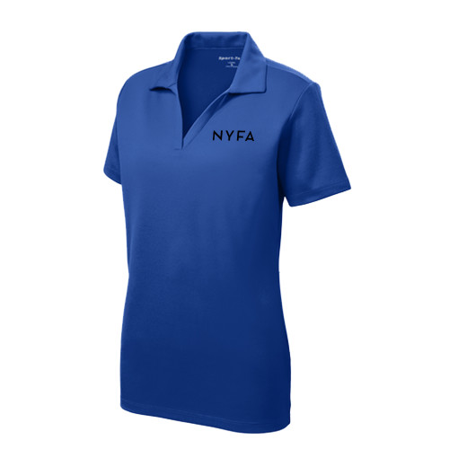  Womens Royal Dry Mesh Polo - NYFA Primary Mark - TONE