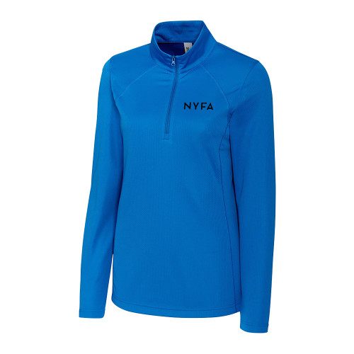  C&B Womens Royal Clique Ice Pique Half Zip - NYFA Primary Mark - TONE