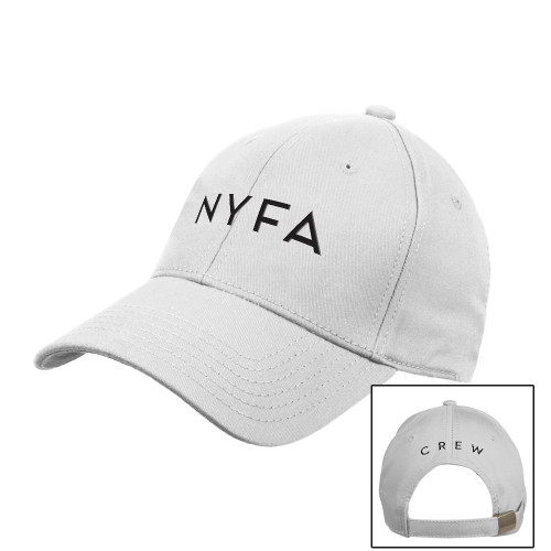  White Structured Adjustable Pro Style Hat - NYFA Primary Mark