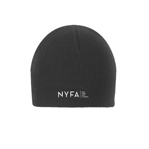  Black Knit Beanie - NYFA Tagline