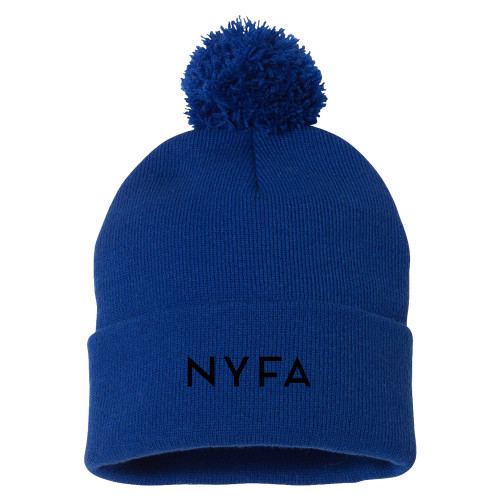  Sportsman Royal Pom Pom Cuffed Beanie - NYFA Primary Mark - TONE