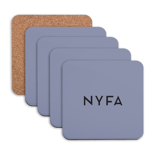  Hardboard Coaster w/Cork Backing 4/set - NYFA Primary Mark