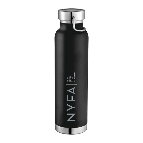  Thor Copper Vacuum Insulated Black Bottle 22oz - NYFA Tagline Engraved