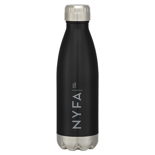  Swig Stainless Steel Black Bottle 16oz - NYFA New York Engraved