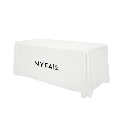  White 6 foot Table Throw - NYFA Tagline
