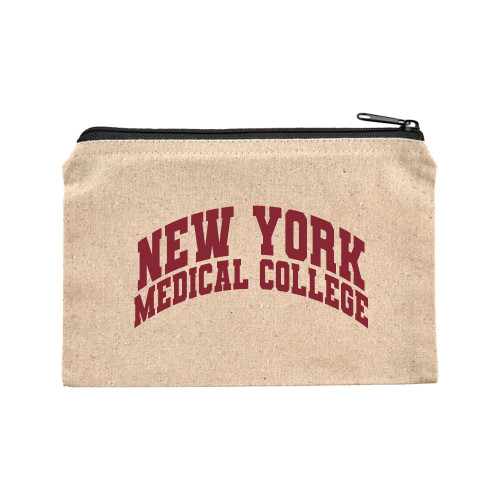  8oz. Natural Cotton Travel Pouch - New York Medical College Spirit Mark Arched