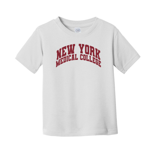  Toddler White T Shirt - New York Medical College Spirit Mark Arched