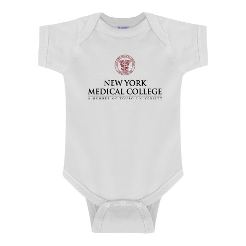  White Infant Onesie - New York Medical College Stacked